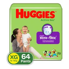 Pants Huggies Active Sec Xg X64 - - Unidad a $1653