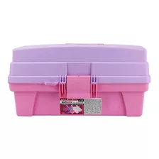 Caja Organizadora Vanity Espejo Integrado Lila Rosa Sanhome