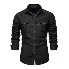 Camisa De Vaquero Casual Para Hombres