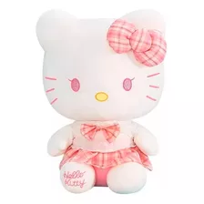 Peluche Hello Kitty Vestido Cuadrille Rosa Sanrio Cute Kawai