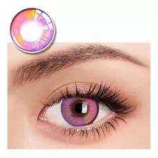 Lentes De Contacto Morado Rosa Multicolor Anime Violet