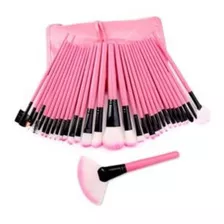 Kit De Brochas De Maquillaje De 24 Piezas, Estuche Grande Para Brochas De Rubor Rosa