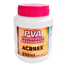 Pva Tinta Fosca Artesanato Branco 519 Acrilex 250ml