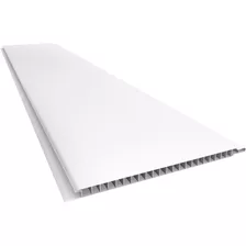 Paquete 10 Tablas De 4 Metros Machimbre Pvc Blanco 200x10mm