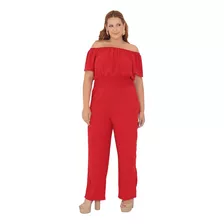 Macacão Longo Feminino Tendência Curvy Ciganinha Manga Curta