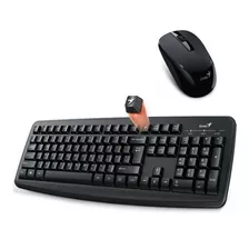 Combo Genius Teclado + Mouse Wireless Km-8100 (new) Color Del Mouse Negro Color Del Teclado Negro