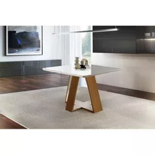 Mesa De Jantar 90x90cm Tampo Em Vidro/laca Grécia Lj Jhwt