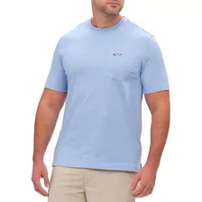 Greg Norman Camiseta De Bolsillo Para Hombre, Azul Serenidad