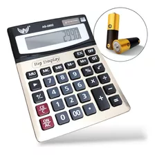 Calculadora De Mesa Tela E Teclado Grande Com Pilha Incluso