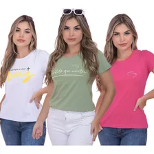 Kit 5 T Shirt Feminina Faith Roupas Atacado Revenda 