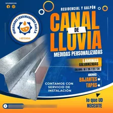 Canal De Lluvia Para Casa Y Galpon 