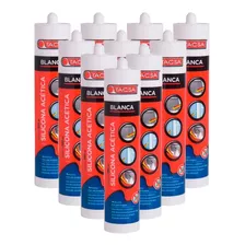 Sellador Silicona Acética Cartucho 280ml Tacsa Pack X 10 U