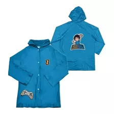 Capa De Chuva Infantil De Menino Com Capuz Gamer Yazi