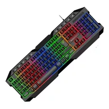 Teclado Gamer | Retroiluminado Panter Gk302 Color Del Teclado Negro Idioma Español Latinoamérica