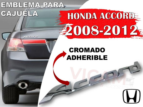 Letras Para Cajuela Honda Accord 2008-2012 Foto 2