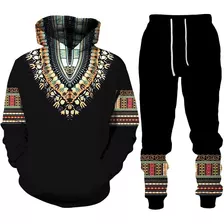 Sudadera Con Capucha/traje Dashiki Africano Para Hombre, Cas