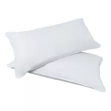 2 Almohadas Hotelera Microfibra Premium Estandar 50x70 Firme Color Blanco