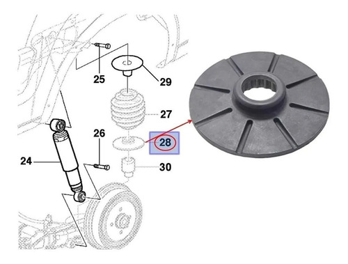 Kit (4) Topes Rebotes Trasero Tornado Astra Meriva Zafira Foto 5