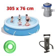 Piscina Familiar + Bomba De Filtrado + Inflador + Flotador 