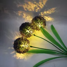 Flor Pelotitas Solar Led Jardín Adorno