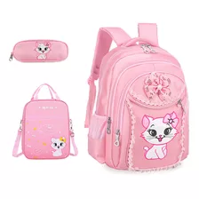 Mochila Para Niñas, Bolsa Para Bolígrafos Y Bolsa De Mano C