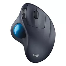 Mouse Trackball Inalámbrico Logitech Trackball M570 Azul Y Plateado