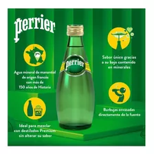 Agua Mineral Perrier Con 3 Piezas Con 4 Botellas De Vidrio D