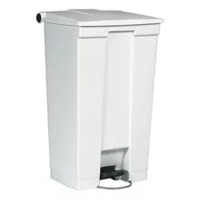 Contenedor Móvil De Pedal Rubbermaid 23 Gal Manos Libres Color Blanco