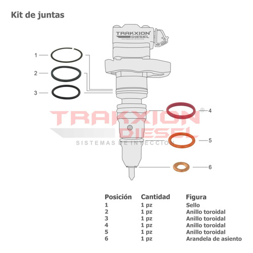 Kit De Ligas Ap0001 De Inyector Diesel Para Ht530 Navistar Foto 9