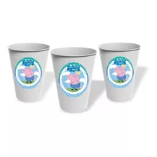 Vasos George Peppa Pig Pack X10 Personalizados Cumpleaños