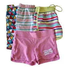 Lote X 4 Shorts Nena Talle 7 A 10