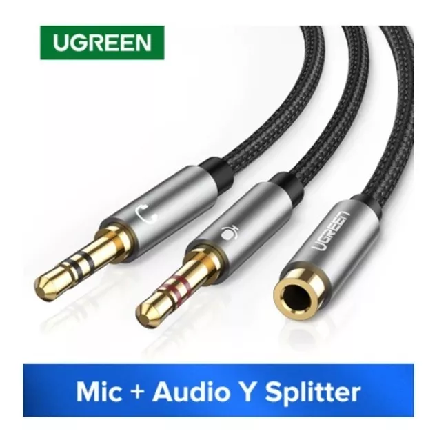 Adaptador Splitter Cable De Audio Y Micrófono 3.5mm Ugreen