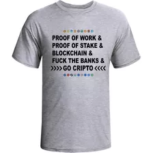 Camiseta Pov Pow Blockchain Criptomoedas