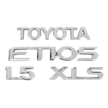 Emblemas Etios Toyota 1.5 Xls 2012 2013 2014 2015 2016 2017
