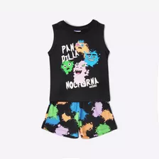 Pijama Verano Algodón Nene Niño Nueva Estampa Grisino