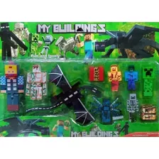 Muñecos Minecraft Grande 10 Pz Oferta