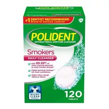 Polident Limpiador Para Dentadura Fumadores 120ct.