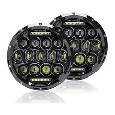 Juego De Optica Led 7 Pulgada F100 Jeep Alta Y Baja Lateral 