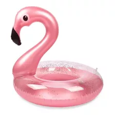 Boia Flamingo Glitter Redonda Infantil Piscina Mar - 70cm
