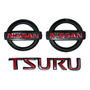 Emblema Parrilla Nissan Versa 15-19 V-drive Negro Con Rojo 