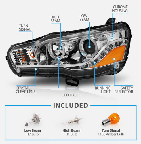 Farolas Mitsubishi Lancer 2008 2017 Led  Foto 2