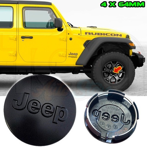 4 X Tapa Rin Para Jeep 64mm Grand Cherokee Wrangler Compass Foto 3