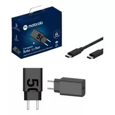 Carregador Motorola Turbo Power Mais Rápido 68w Lançamento. Cor Preto