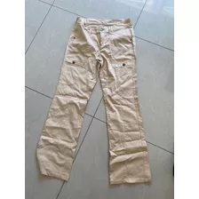 Pantalón Cargo Dkny Beige. Mujer. Talle 38. Importado.