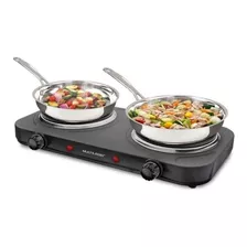 Fogão Cooktop Elétrica Multilaser Gourmet Cookduo Preto 220v