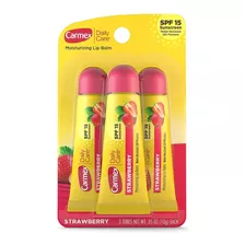 Carmex Balsamo Labial Pack X 3 Strawberry Original Usa!