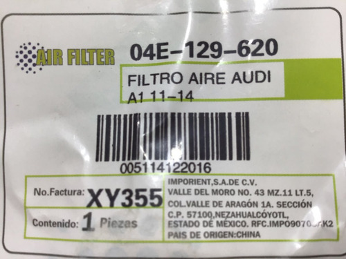 Filtro Aire Vw Golf Vi 13- 1.4l St Ibiza 15- 1.2 Tsi Au A1  Foto 10