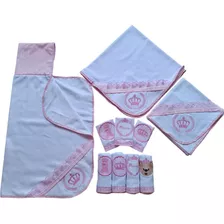 Enxoval De Bebê Luxo Kit 10 Peças Menina Tema Princesa