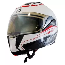 Casco Moto Flip Up - Blanco B700 Marca Beon