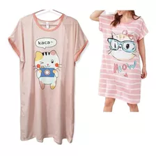 Pijama Camisa De Dormir Verano Algodón Para Mujer 